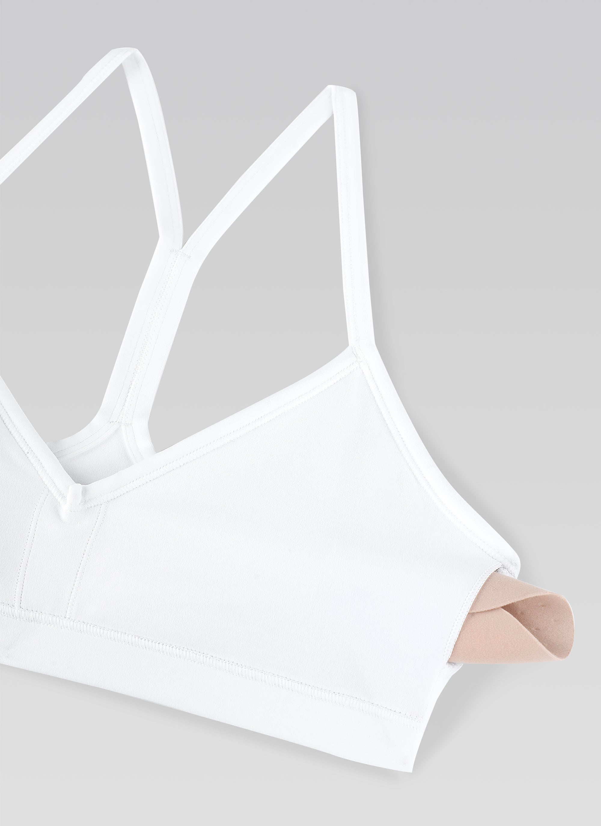 CRZ YOGA Butterluxe Womens Ruched V Neck Yoga Padded Sports Bra White @model_info:NEW