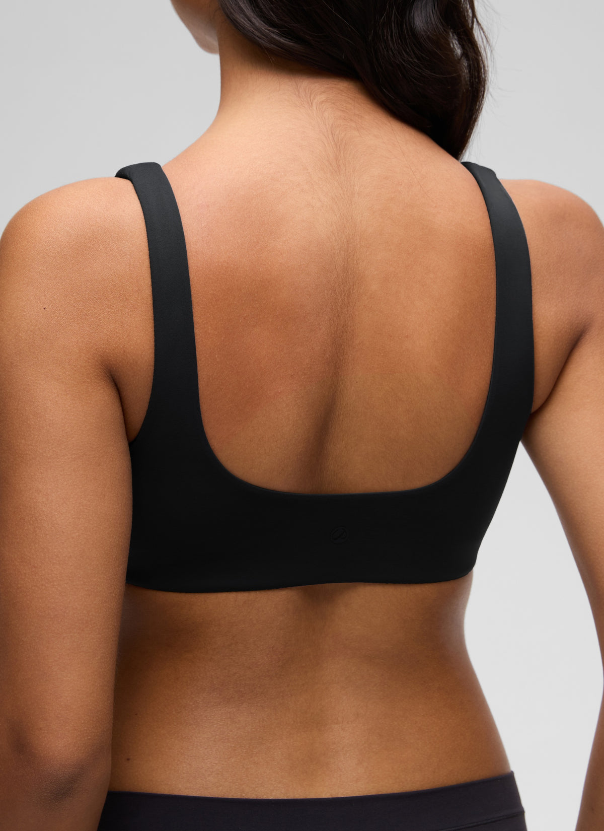 CRZ YOGA Women's Softhold Wireless Double Lined U Back Everyday Bra Black @model_info:Liss