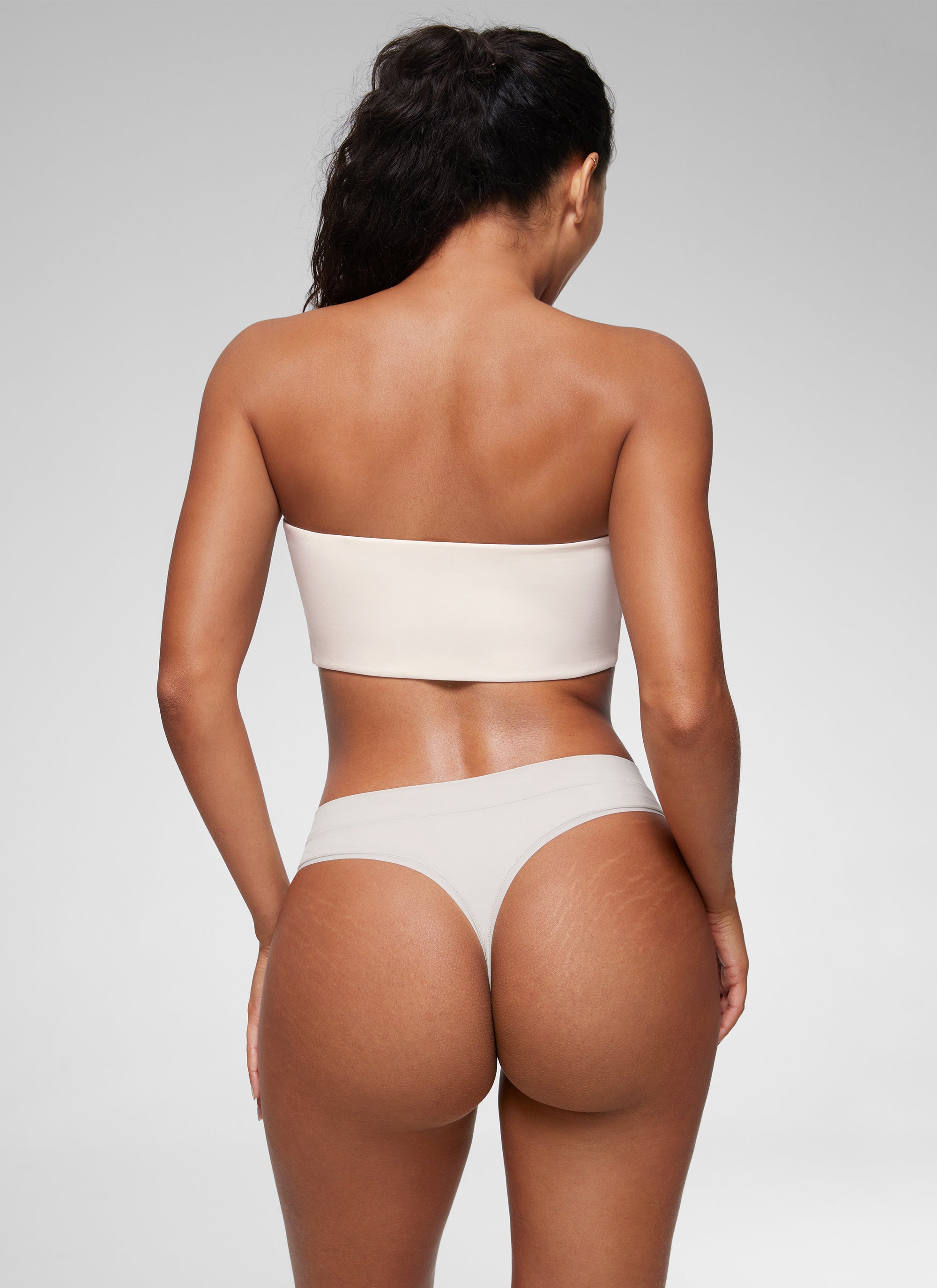 CRZ YOGA Women Softhold Double Lined Strapless Wireless  Bralettes Milky White @model_info:Carol