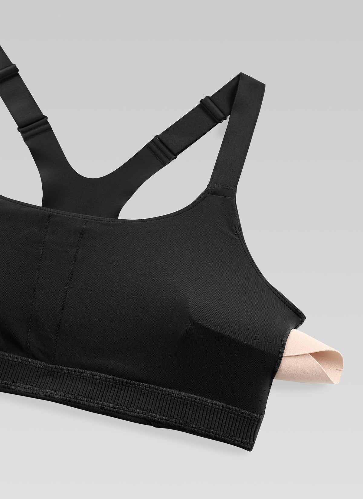 CRZ YOGA Women's Gym Top Butterlift Scoop Neck Bra Adjustable Straps Black @model_info:NEW