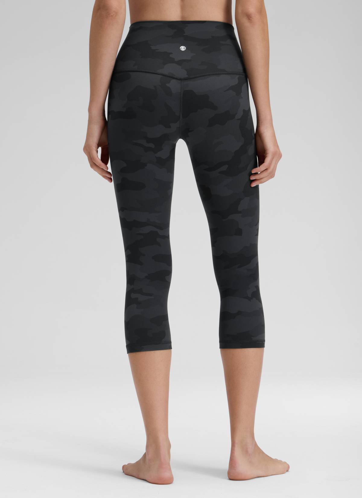CRZ YOGA Women's Yoga Lounge High Rise Butterluxe Yoga Leggings 19'' Dark Grey Camouflage 2 @model_info:Kerr