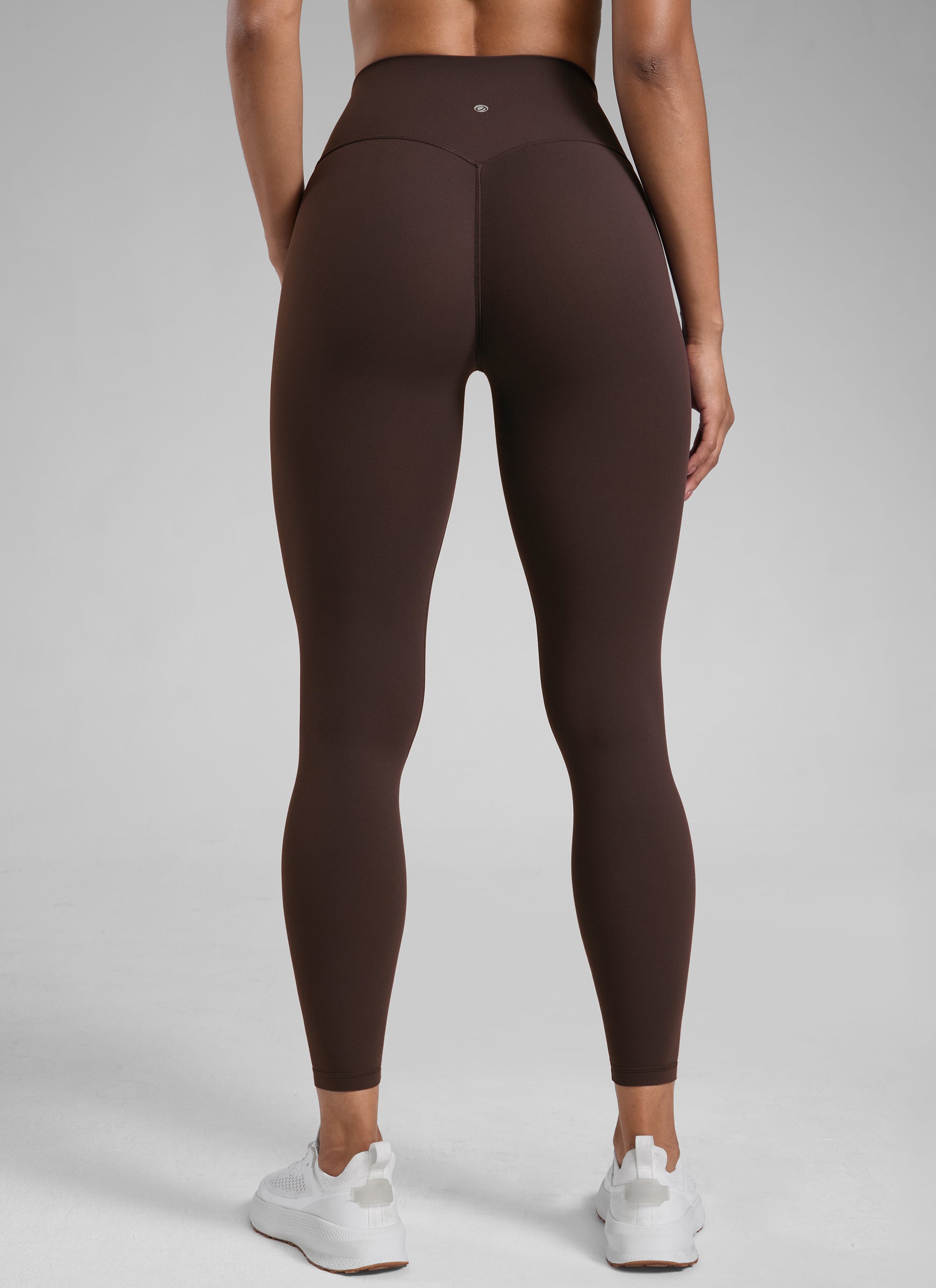 CRZ YOGA Women Butterlift High Rise Scrunch Butt Legging No Front Seam Hot Fudge Brown @model_info:Barbara