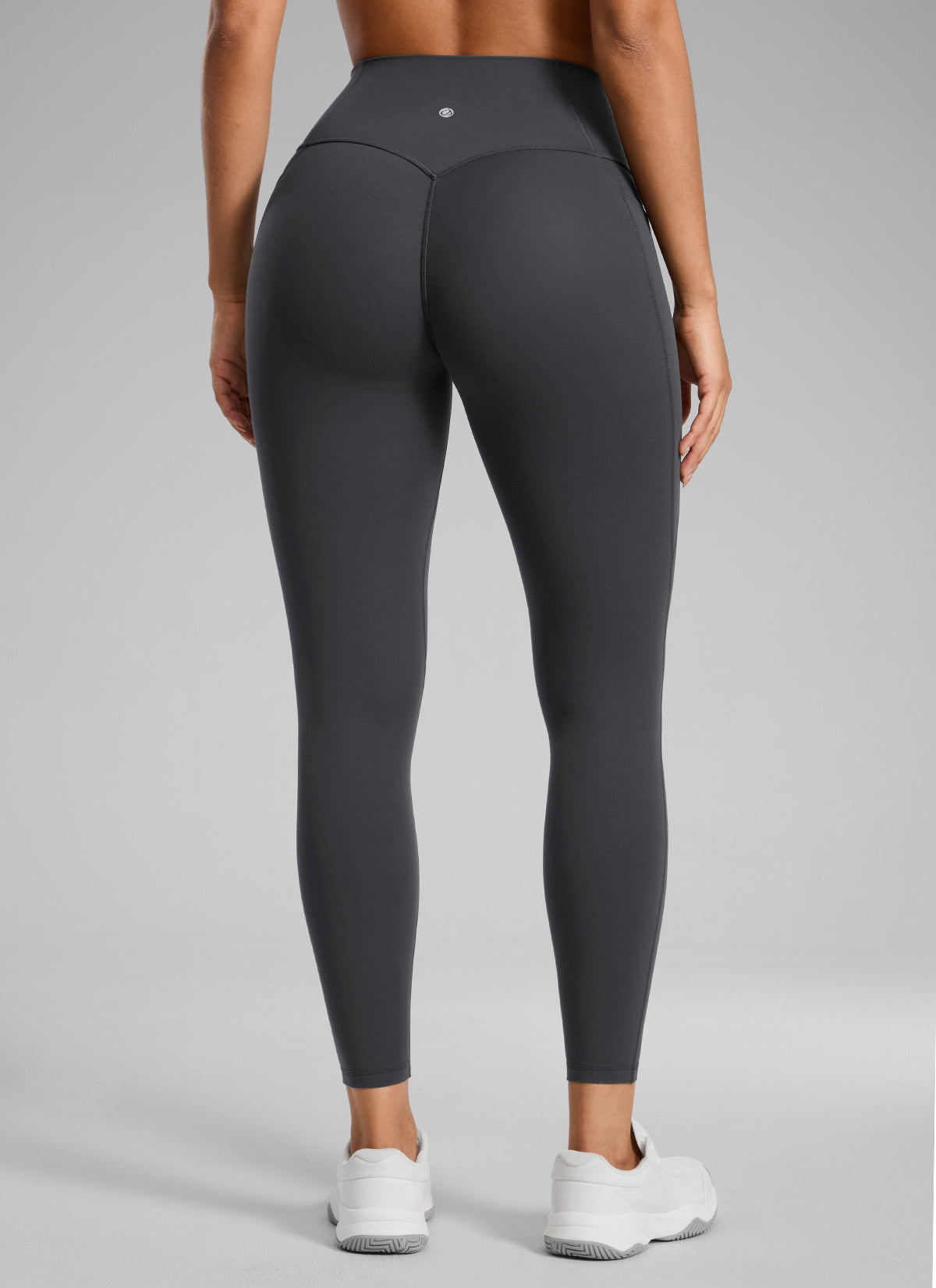 CRZ YOGA Women's Butterlift High Rise No Front Seam Pocket Legging Mysterious Grey @model_info:C