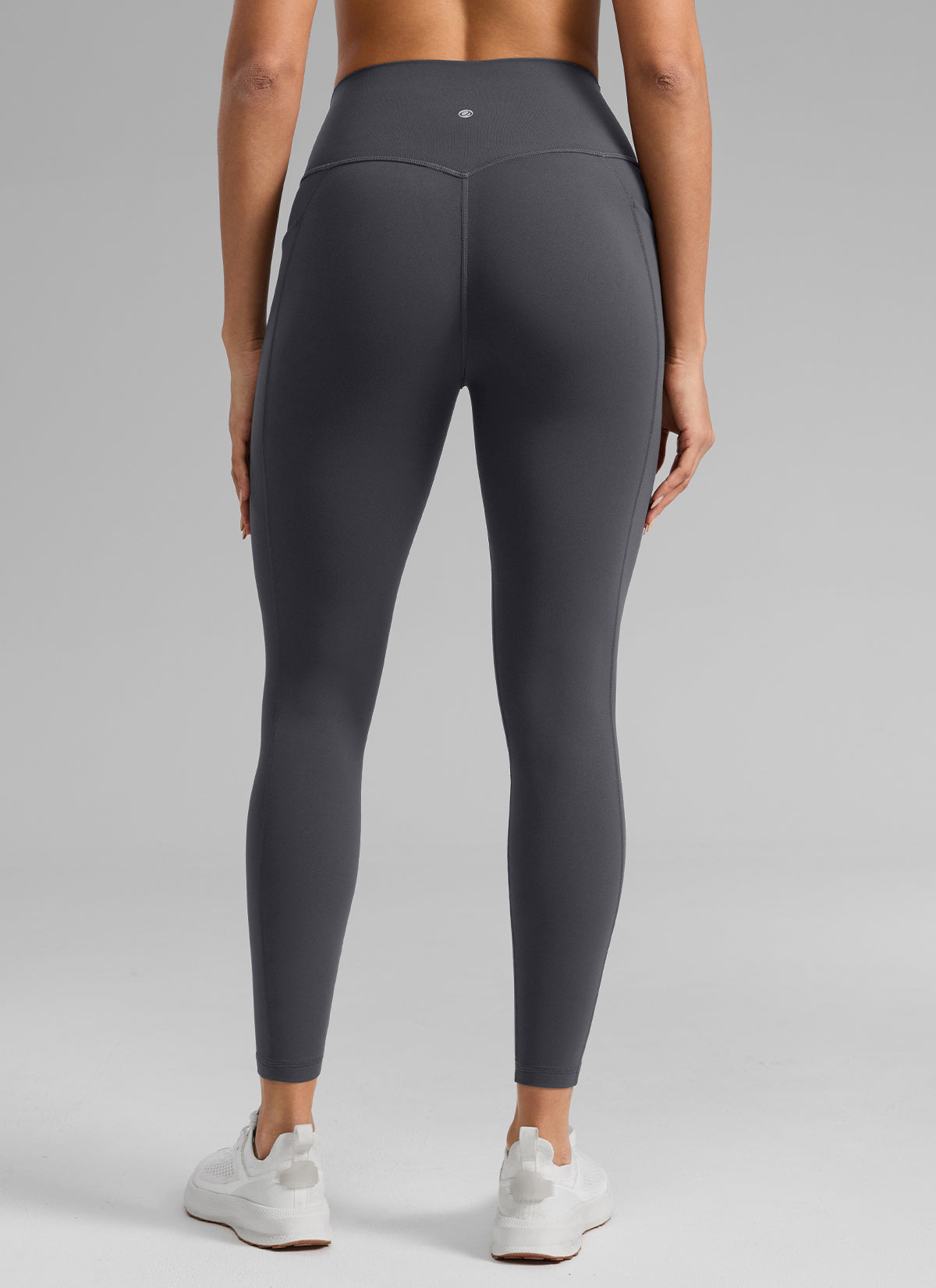 CRZ YOGA Women's Butterlift Workout High Rise Pocket Leggings 25'' Mysterious Grey @model_info:D