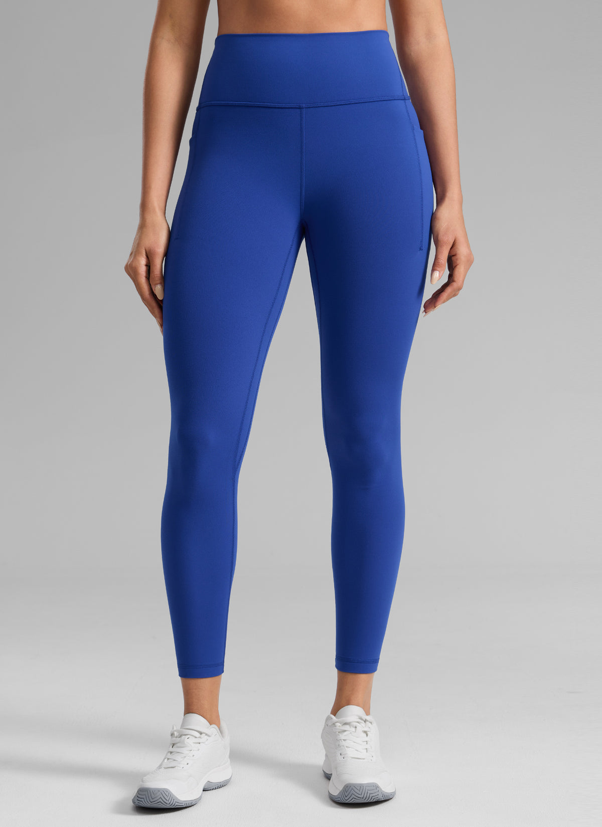 CRZ YOGA Women's Butterlift Workout High Rise Pocket Leggings 25'' Waves Blue @model_info:Dany