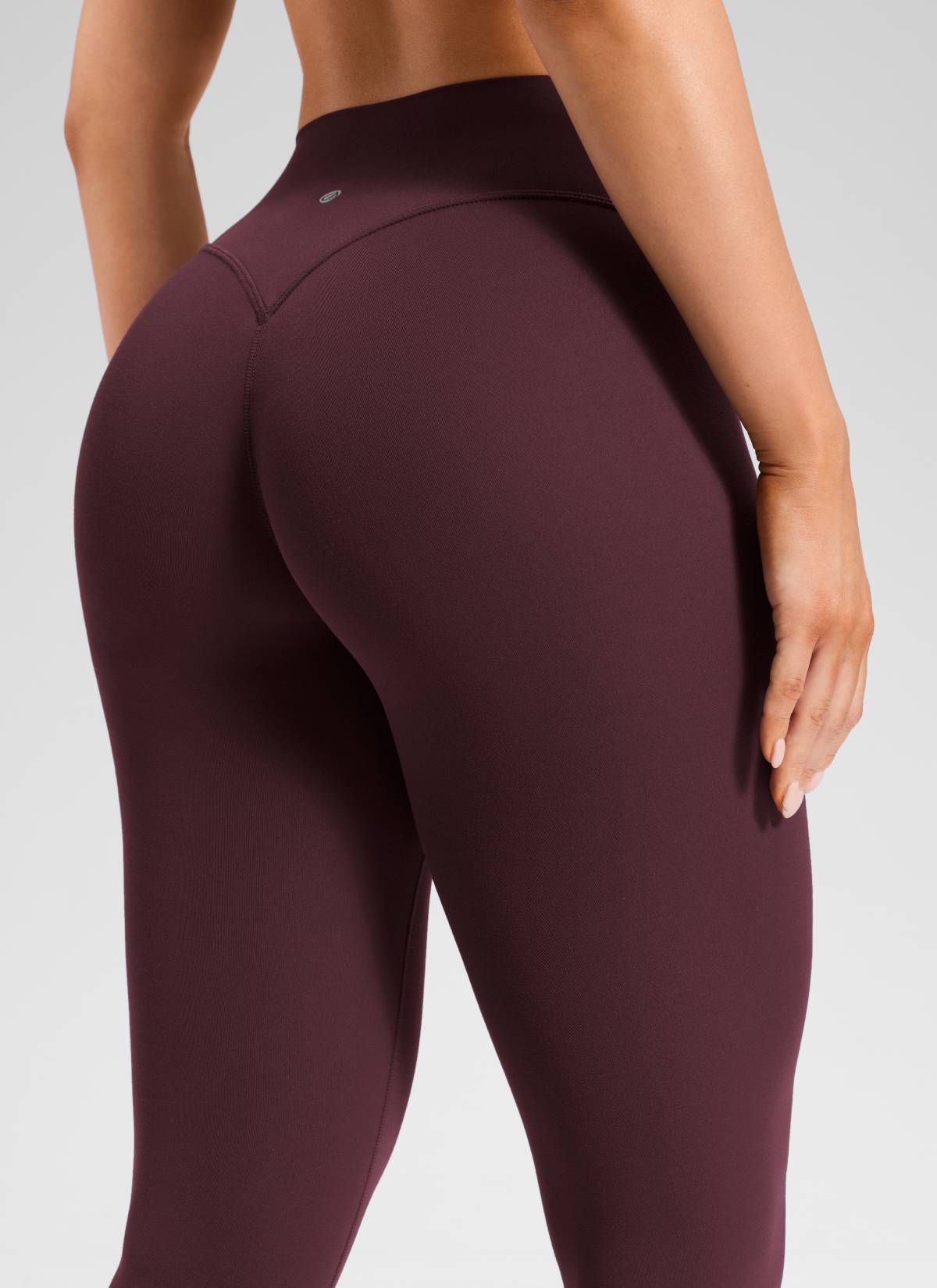 CRZ YOGA Softretch Secretsculpt™ Minor High Rise Front Seam Legging Ripe Plum @model_info:Mariana