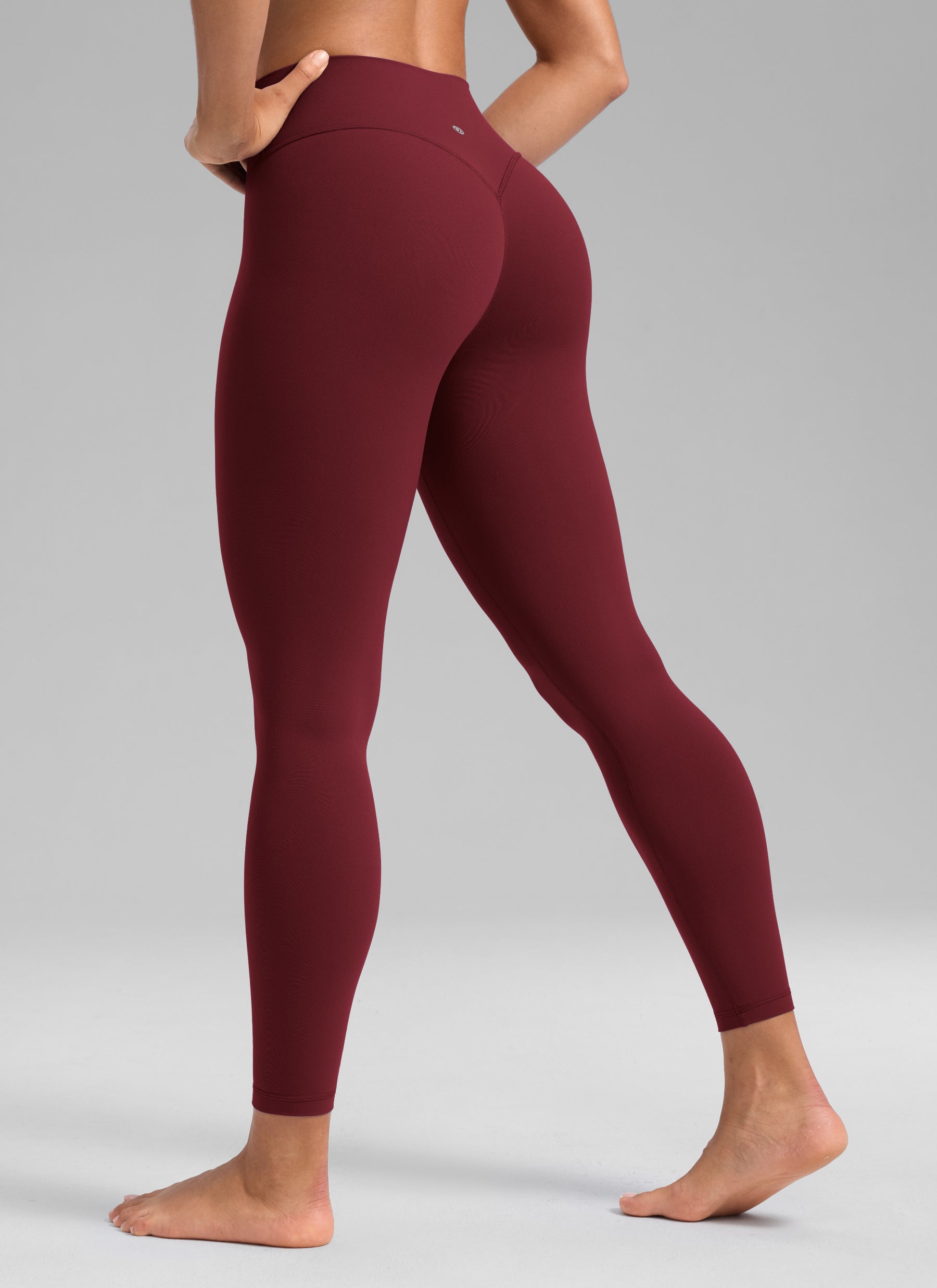 CRZ YOGA Softretch Secretsculpt™ Minor High Rise Front Seam Legging Burgundy Bay @model_info:S1