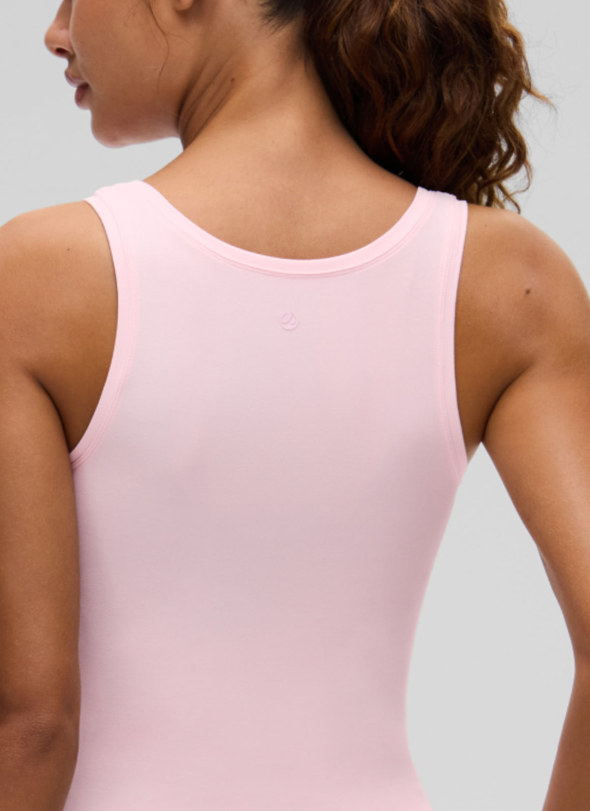 CRZ YOGA Women Softembrace Soft Double Lined Scoop Neck Tanks Casual Tops Strawberry Pink @model_info:J