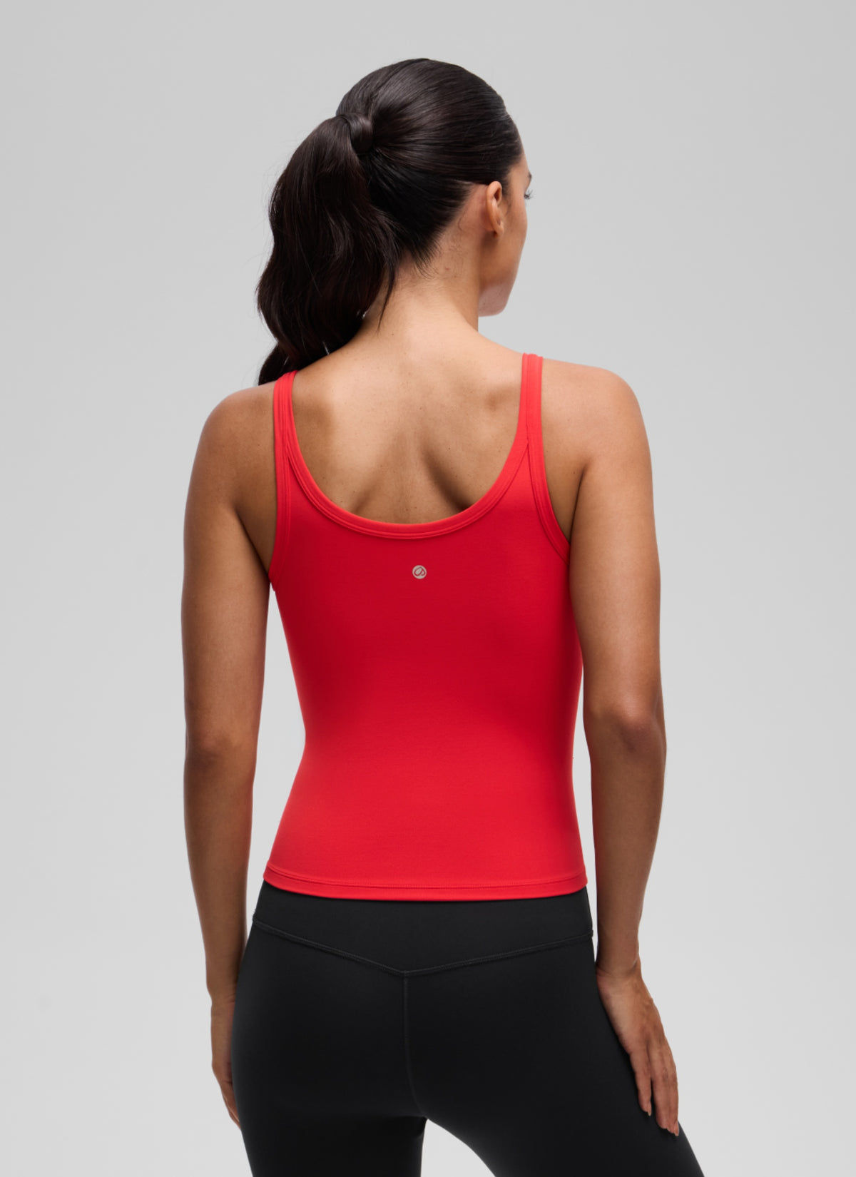 CRZ YOGA Women's Butterluxe Yoga Waist Length U Back Cami Tank Deep Red @model_info:A