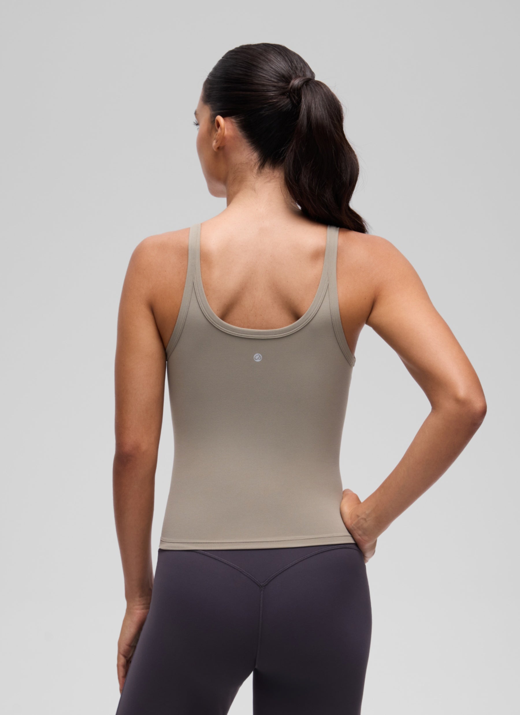 CRZ YOGA Women's Butterluxe Yoga Waist Length U Back Cami Tank Warm Ash Grey @model_info:A