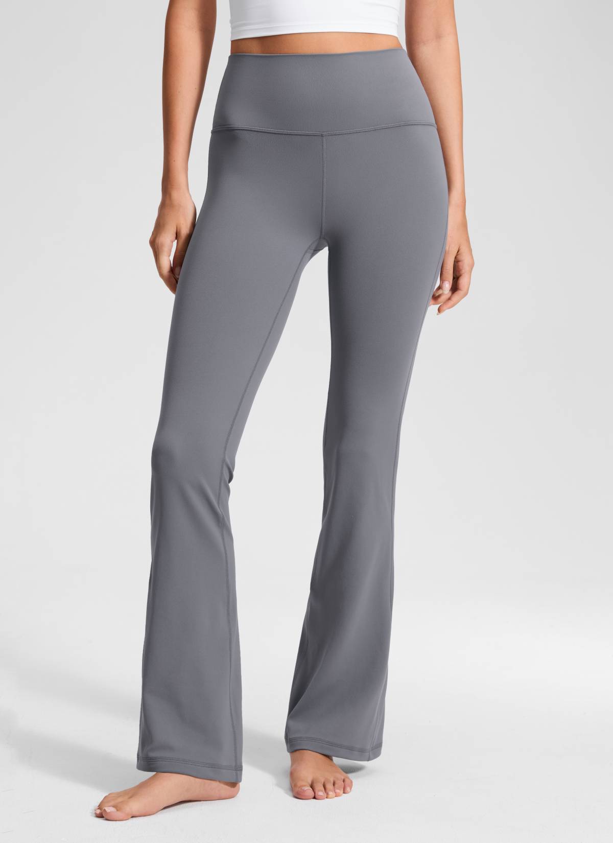 CRZ YOGA Women's Yoga High Waist Butterluxe Flare Pocket Leggings 29