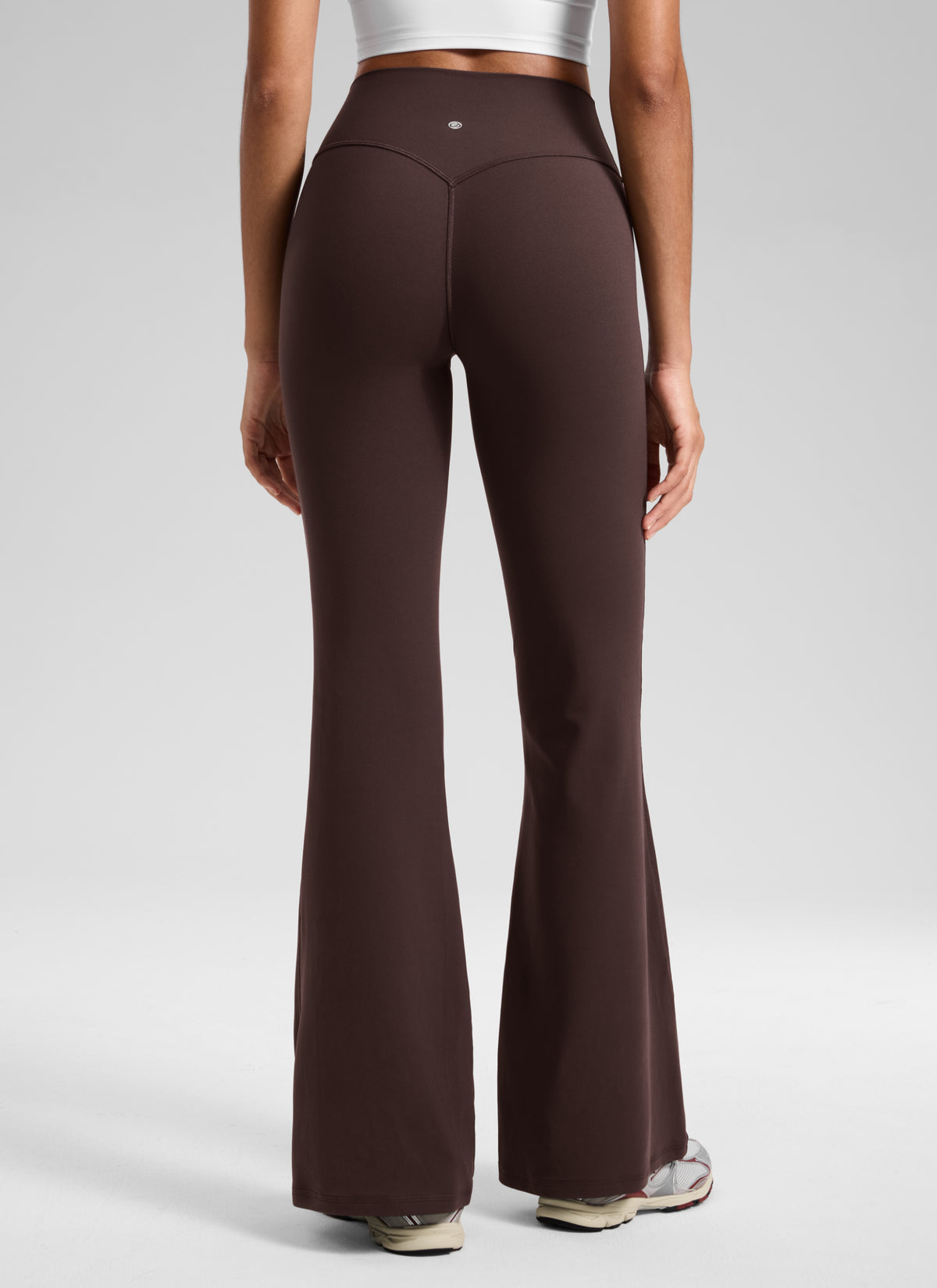 CRZ YOGA Women's Softretch High Rise No Front Seam Flare Legging 33