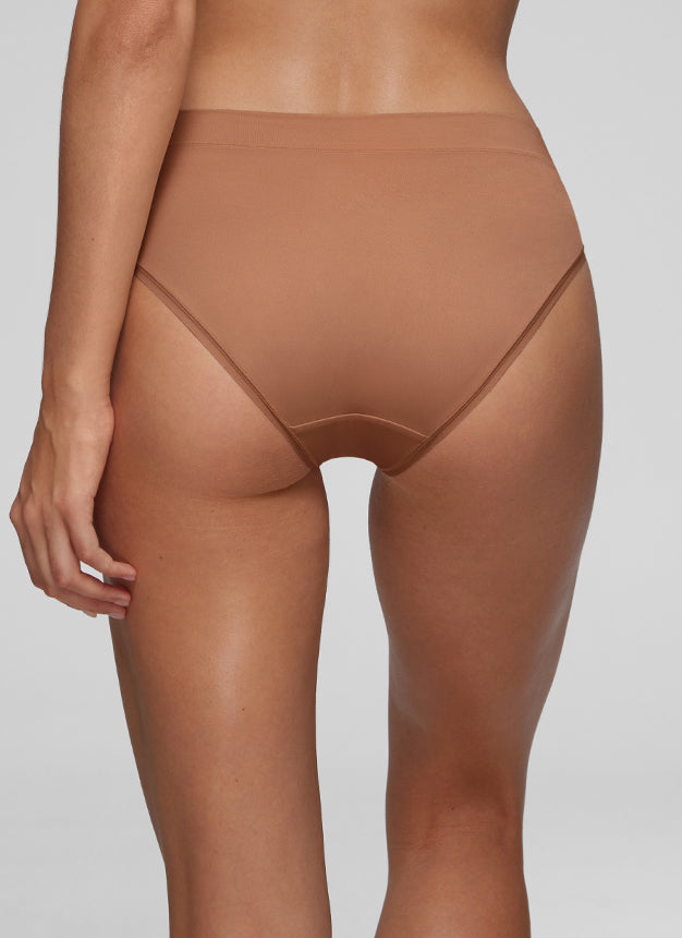 CRZ YOGA Softhold Women High Rise Breathable Bikini Underwear Pack Gravel 3pack @model_info:Kate