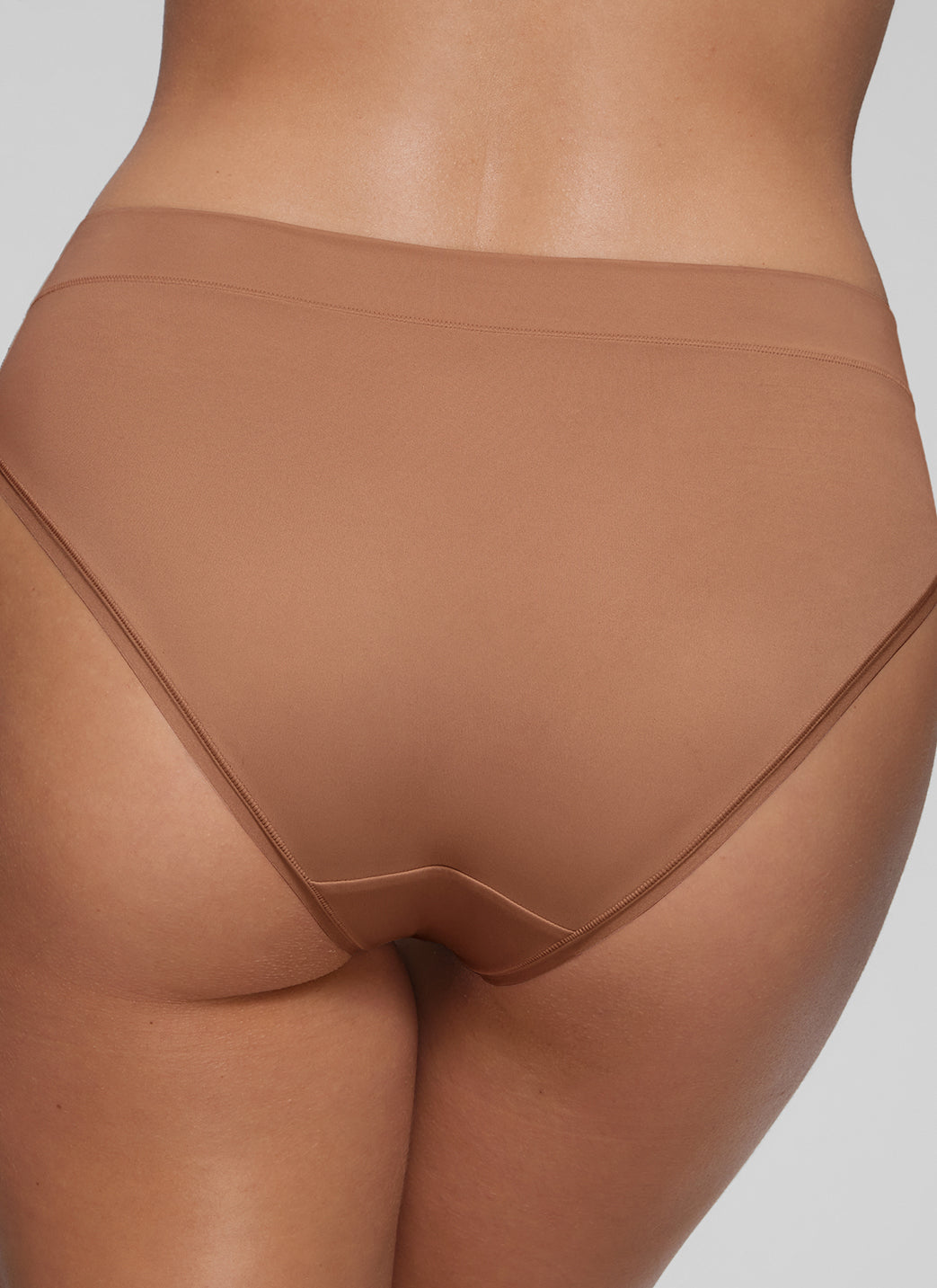 CRZ YOGA Softhold Women High Rise Breathable Bikini Underwear Pack Gravel 3pack @model_info:Kate