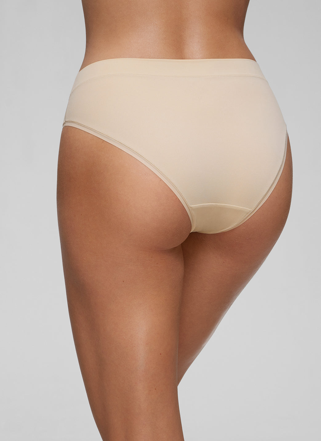 CRZ YOGA Softhold Women High Rise Breathable Bikini Underwear Pack Mojave Tan 2 3pack @model_info:Kate