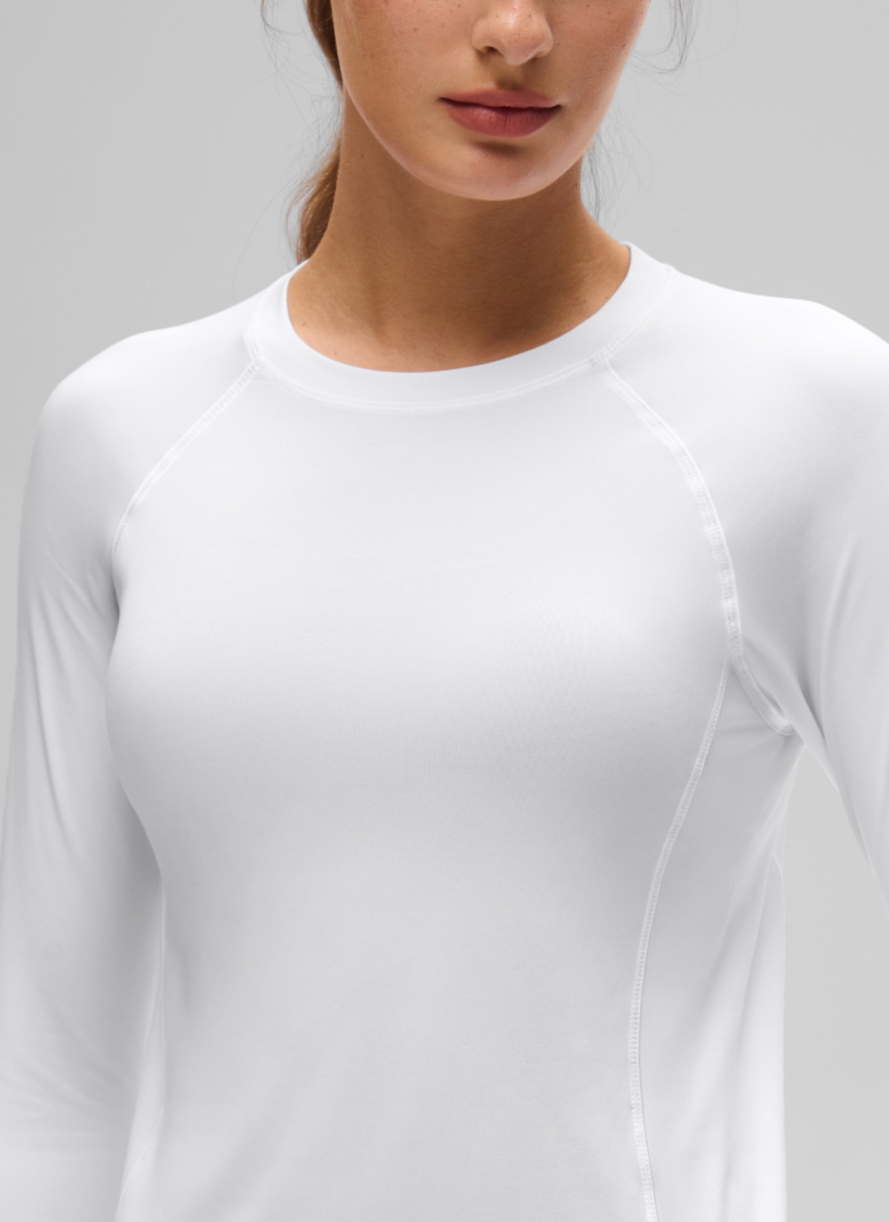 CRZ YOGA Women's Lightweight Sun Shirt Long Sleeve Tops UPF 50+ White @model_info:T